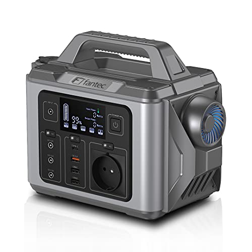 FANTEC PGS-300 Powerstation & Solargenerator 300W 296Wh maximal 600W für 230V AC & USB QC3.0 max. 18W & PD3.0 max. 45W & 12V max.96W von Fantec