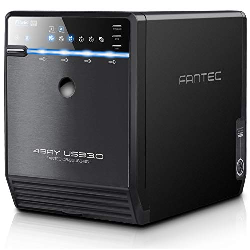 Fantec QB-35US3-6G 4X 8,9 cm (3,5 Zoll) 4X 2TB Externe Festplatte (SATA HDD, USB 3.0, eSATA) schwarz von Fantec