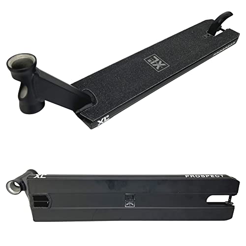 Fantic26 Sticker + Lucky Prospect 2022 Tret Roller Stunt-Scooter Deck Tritt Brett (XL 55cm x 13,5cm, Schwarz Matt) von Fantic26