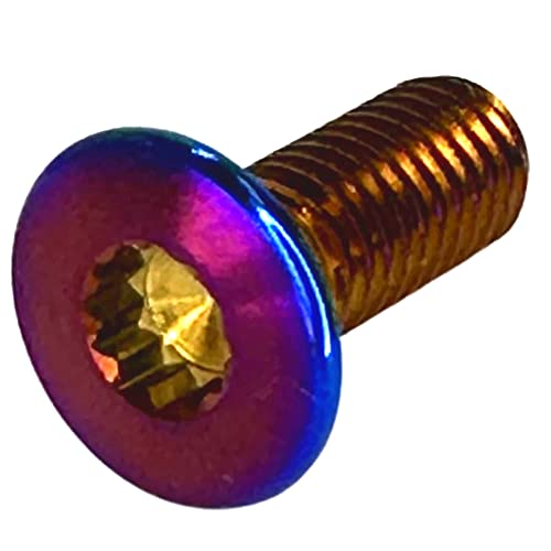 Titan M8 x23 Vielzahn Linsen Tuning Senkkopfschraube für Türschlossplatte passend für VAG (Blau-Chrome) von Fantic26