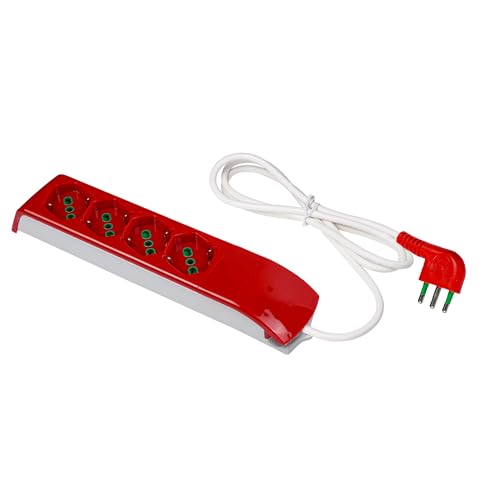 FANTON 410112 Mehrfachsteckdose, rot, 4 Schuko-Steckdosen, 16 A, Kabel 1,5 m, ideal für Bäume und Weihnachtsbeleuchtung - großer italienischer Stecker 16 A FANTON 410112 Mehrfachsteckdose, rot, 4 Schuko-Steckdosen, 16 A, Kabel 1,5 m, ideal für Bäume und Weihnachtsbeleuchtung - großer italienischer Stecker 16 A von Fanton