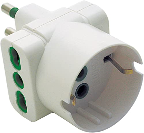 Dreifach-Adapter Stecker: 2 x 2P + T 16 A Bypass 1 x 2P + T Schuko. Stecker: 2P + T 16 A Dreifach-Adapter Stecker: 2 x 2P + T 16 A Bypass 1 x 2P + T Schuko. Stecker: 2P + T 16 A von Fanton