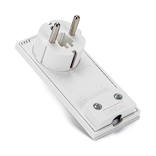 Fanton 80065 ultraflacher Schukostecker schwenkbar 2P+T 16A Modell Clock Farbe Weiß von Fanton