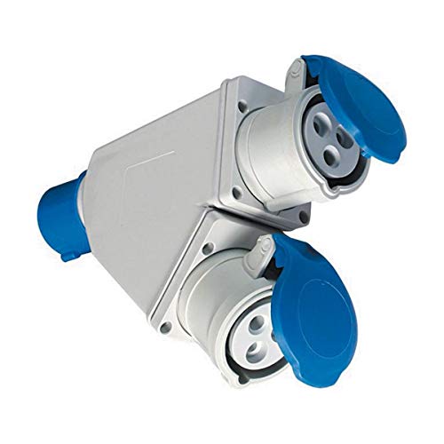 Industrielle Adapter Dual Stecker: 2P +, EWG blau – IP44. Stecker: 2 x 2P +, – IP44. Industrielle Adapter Dual Stecker: 2P +, EWG blau – IP44. Stecker: 2 x 2P +, – IP44. von Fanton