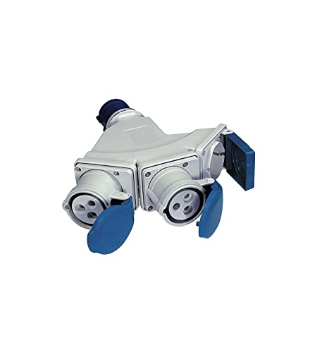 gaestopas – Stecker CEE + 2 Steckdose 2-polig + Erde 16 A + 2-polig + Erde 10/16 A IP44 von Fanton