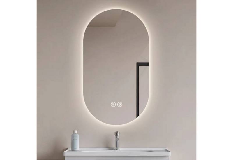 Fanttik Badspiegel Wandspiegel mit Touchschalter LED-Beleuchtung Spiegel (Set, 1er set), Wandspiegel von Fanttik