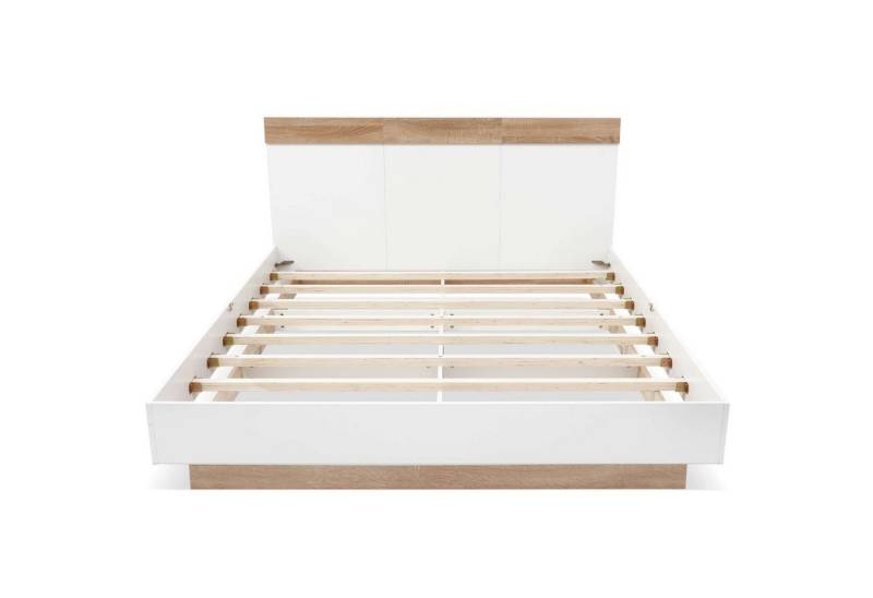 Fanttik Bettgestell Doppel-Schwebebett aus Holz mit Kopfteil & Lattenrost von Fanttik