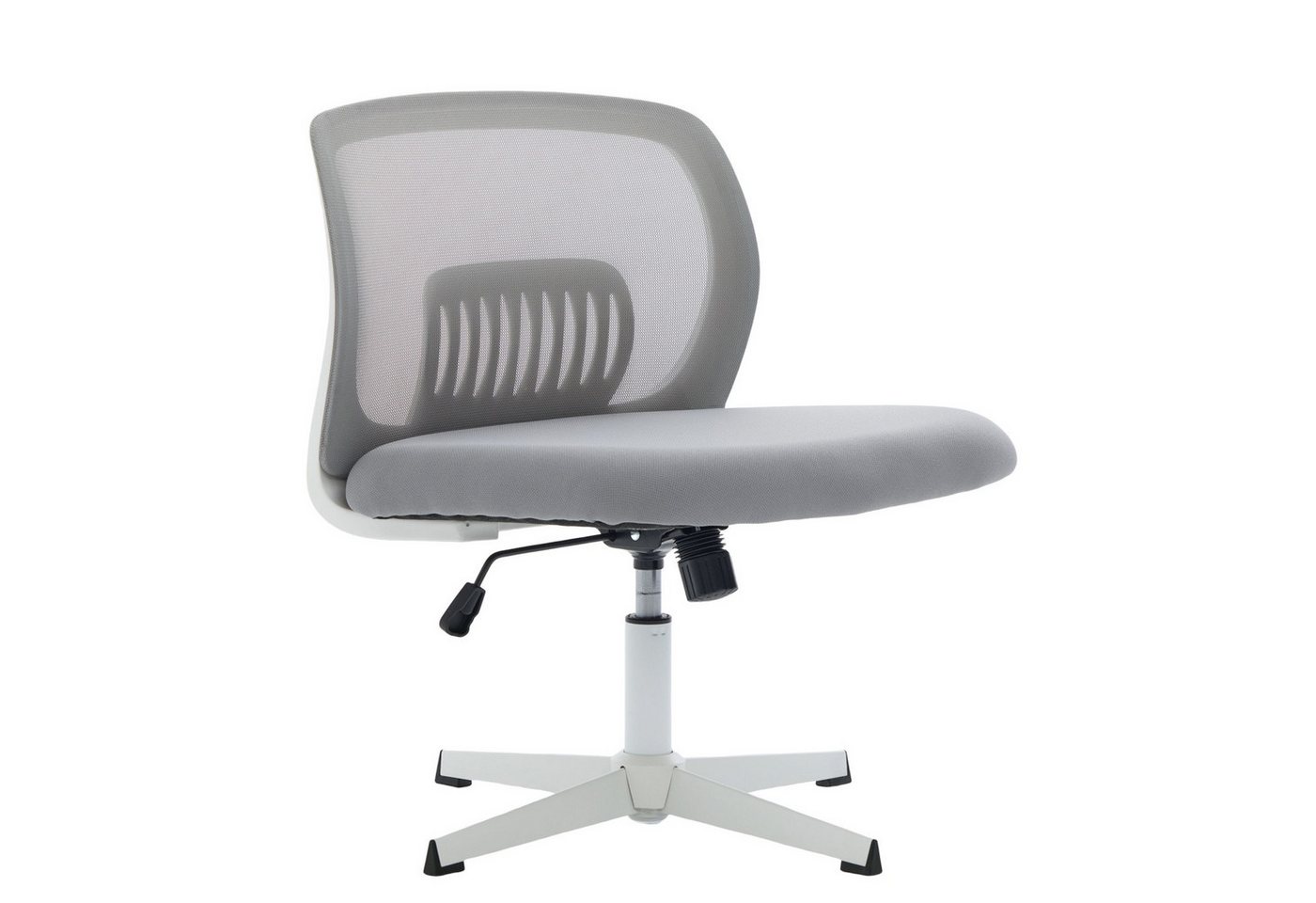 Fanttik Bürostuhl Höhenverstellbarer Bürodrehstuhl ohne Armlehnen (Ergonomischer Schreibtischstuhl, 360° drehbar, 1 St), Wohnstühle zum Sitzen mit gekreuzten Beinen, Wippfunktion von Fanttik