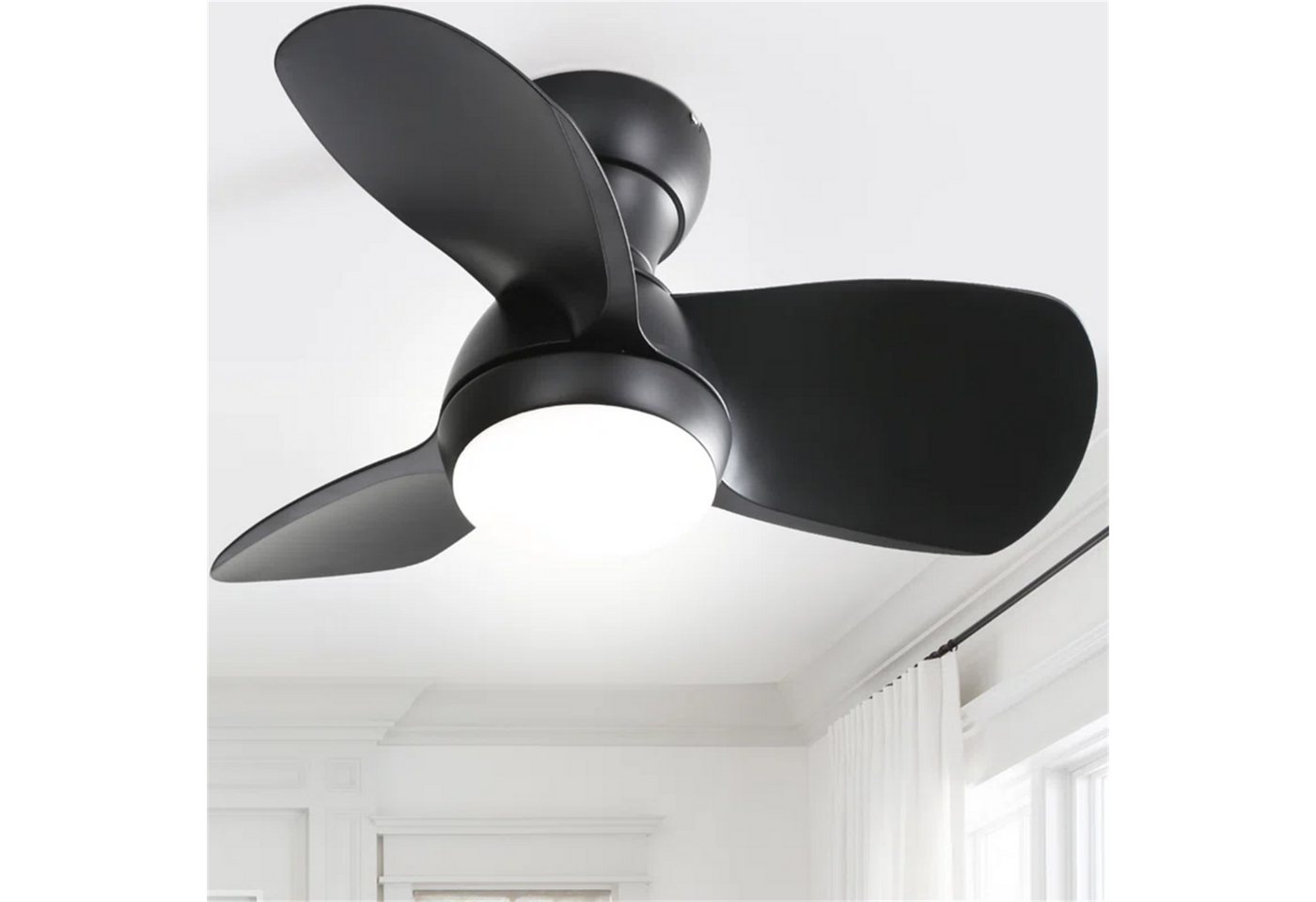 Fanttik Deckenleuchte Deckenventilator Mit Licht und Fernbedienung Deckenlampe, CCT - über Fernbedienung, Dimmfunktion, Memoryfunktion, Timerfunktion, Ventilatorfunktion, LED fest integriert, warmweiß, neutralweiß, kaltweiß, 58 cm,18 W,3 Flügeln,6-stufiger,Leise DC Motor,Ideal für kleine Räume Fanttik Deckenleuchte Deckenventilator Mit Licht und Fernbedienung Deckenlampe, CCT - über Fernbedienung, Dimmfunktion, Memoryfunktion, Timerfunktion, Ventilatorfunktion, LED fest integriert, warmweiß, neutralweiß, kaltweiß, 58 cm,18 W,3 Flügeln,6-stufiger,Leise DC Motor,Ideal für kleine Räume von Fanttik