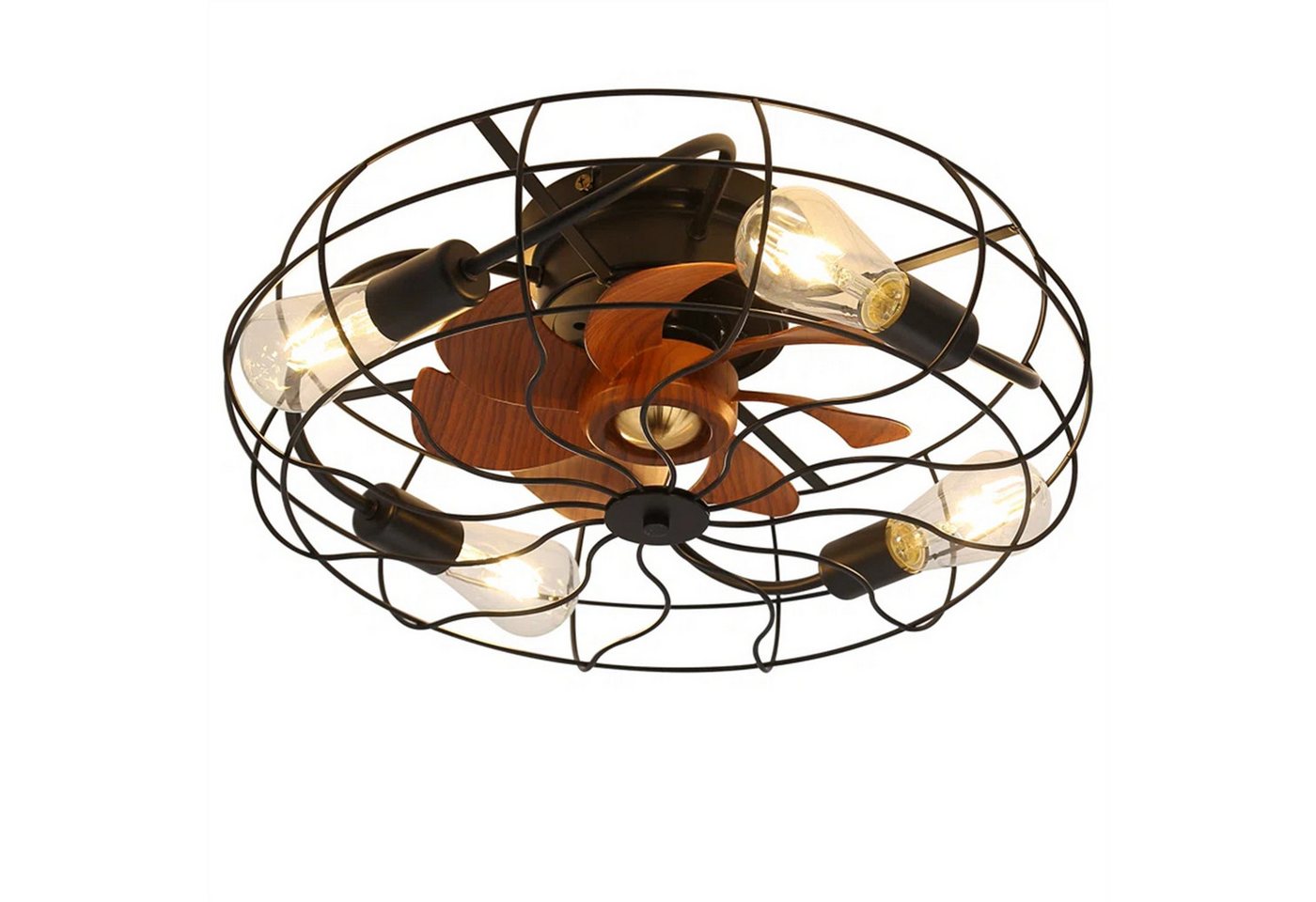 Fanttik Deckenleuchte Leise Deckenventilator mit Beleuchtung, Fernbedienung und Timer, Inkl. 6x E27-Leuchtmittel, 6 einstellbare Gänge, Leuchte/ Ventilator getrennt schaltbar Fanttik Deckenleuchte Leise Deckenventilator mit Beleuchtung, Fernbedienung und Timer, Inkl. 6x E27-Leuchtmittel, 6 einstellbare Gänge, Leuchte/ Ventilator getrennt schaltbar von Fanttik