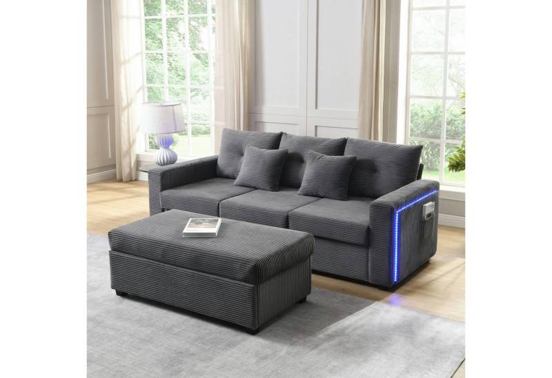 Fanttik Ecksofa 3-SitzerSofa Loungesofa Freizeitsofa Kissen-Sofa Abnehmbarer Fußhocker, Modulares L-Sofa mit Abnehmbarem Ottoman, Hochbelastbares Modulares Wohnzimmermöbel in L-Form Fanttik Ecksofa 3-SitzerSofa Loungesofa Freizeitsofa Kissen-Sofa Abnehmbarer Fußhocker, Modulares L-Sofa mit Abnehmbarem Ottoman, Hochbelastbares Modulares Wohnzimmermöbel in L-Form von Fanttik