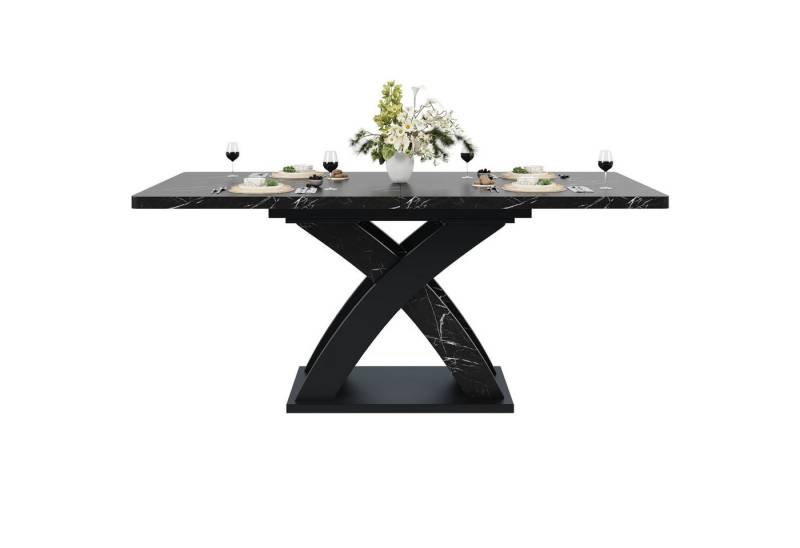 Fanttik Esstisch Wohnzimmertisch Küchentisch Teleskop-Esstisch für 4–6 Personen (Set, 1 Tisch), Breite 120-160 cm von Fanttik