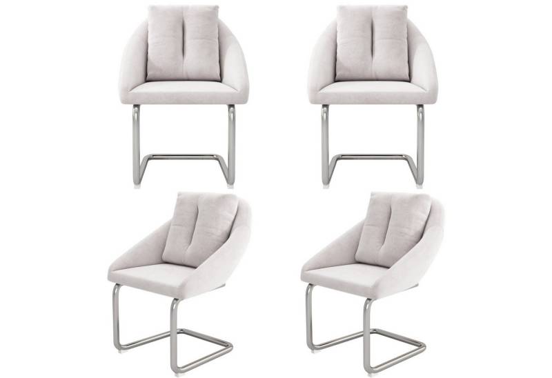 Fanttik Esszimmerstuhl Bürostuhl,Esszimmerstuhl aus Samt,mit Kissen, ( 2/4/6-Set )  (4 St), Für Wohnzimmer Und Schlafzimmer,Gewölbte Stützbeine von Fanttik