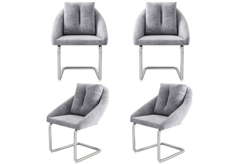 Fanttik Esszimmerstuhl Bürostuhl,Esszimmerstuhl aus Samt,mit Kissen, ( 2/4/6-Set )  (4 St), Für Wohnzimmer Und Schlafzimmer,Gewölbte Stützbeine von Fanttik