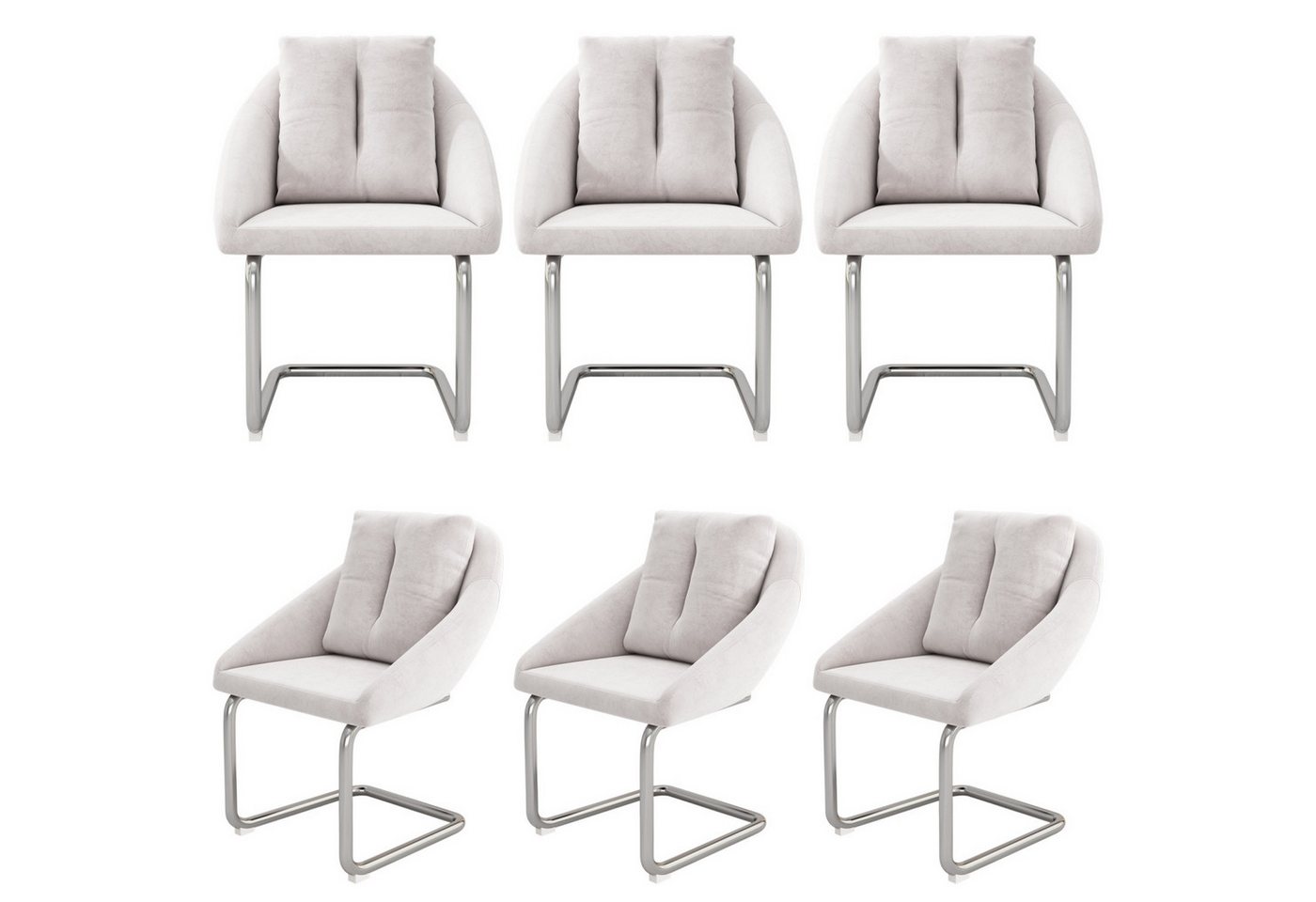 Fanttik Esszimmerstuhl Bürostuhl,Esszimmerstuhl aus Samt,mit Kissen, ( 2/4/6-Set )  (6 St), Für Wohnzimmer Und Schlafzimmer,Gewölbte Stützbeine von Fanttik