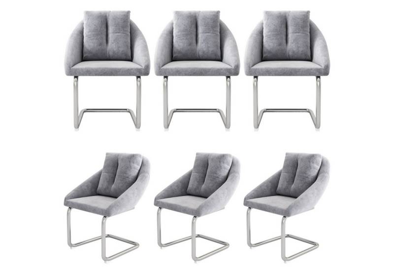 Fanttik Esszimmerstuhl Bürostuhl,Esszimmerstuhl aus Samt,mit Kissen, ( 2/4/6-Set )  (6 St), Für Wohnzimmer Und Schlafzimmer,Gewölbte Stützbeine von Fanttik