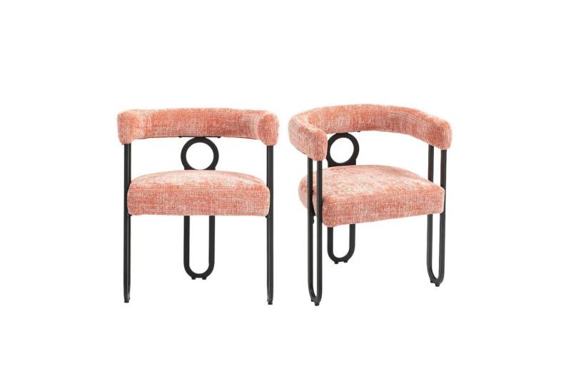 Fanttik Esszimmerstuhl Esstisch und Stühle 2er Set, Samt Esszimmerstuhl Set (Küchenstühle Esstisch und Stühle, mit runder Rückenlehne Design, 2 St), Perfekt für Esszimmer, Küche, Büro, sogar als dekorative Stühle von Fanttik