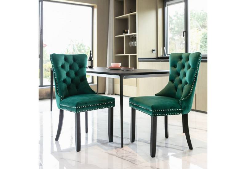 Fanttik Esszimmerstuhl Esszimmerstühle 2er-Set,mit Massivholzbeinen (Küchenstuhl Wohnzimmerstuhl), für Esszimmer,Wohnzimmer oder als Akzentstuhl in anderen Bereichen von Fanttik