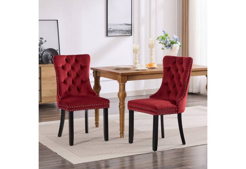 Fanttik Esszimmerstuhl Esszimmerstühle 2er-Set,mit Massivholzbeinen (Küchenstuhl Wohnzimmerstuhl), für Esszimmer,Wohnzimmer oder als Akzentstuhl in anderen Bereichen von Fanttik