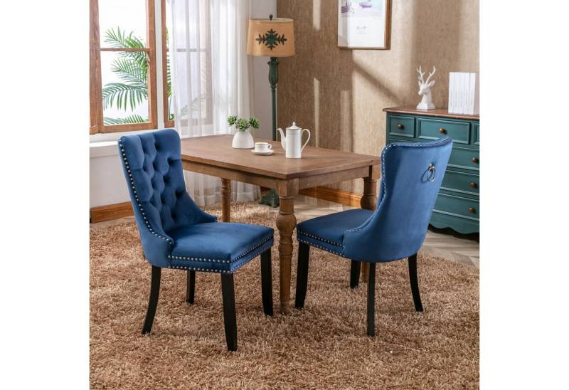 Fanttik Esszimmerstuhl Esszimmerstühle 2er-Set,mit Massivholzbeinen (Küchenstuhl Wohnzimmerstuhl), für Esszimmer,Wohnzimmer oder als Akzentstuhl in anderen Bereichen von Fanttik