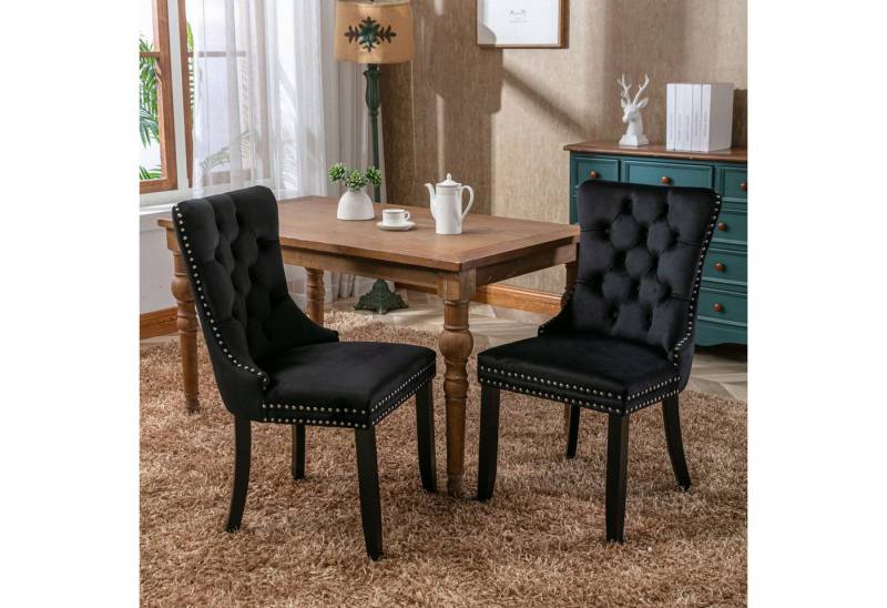 Fanttik Esszimmerstuhl Esszimmerstühle 2er-Set,mit Massivholzbeinen (Küchenstuhl Wohnzimmerstuhl), für Esszimmer,Wohnzimmer oder als Akzentstuhl in anderen Bereichen von Fanttik