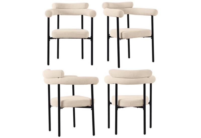 Fanttik Esszimmerstuhl Moderne und schlichte Esszimmerstühle Set mit Rückenlehne (Esszimmerstühle(2 st/ 4 st), bequeme Ringsitze, 4 St), für Esszimmer, Wohnzimmer und Arbeitszimmer von Fanttik