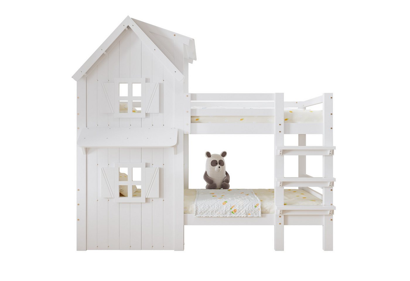 Fanttik Etagenbett Kinderbett (Set, Bett), 2 Liegeflächen, mit Leiter von Fanttik