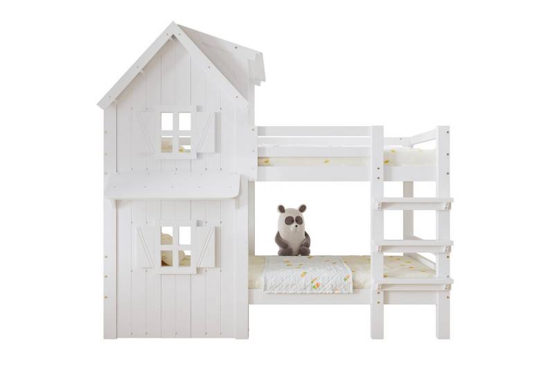 Fanttik Etagenbett Kinderbett (Set, Bett), 2 Liegeflächen, mit Leiter von Fanttik