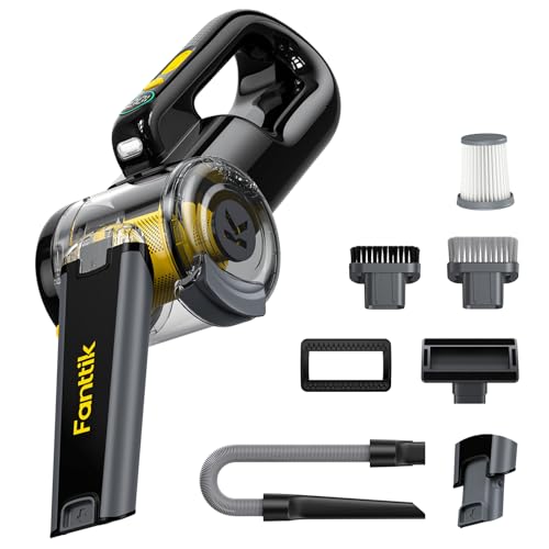 Fanttik Fold V10 Apex Pivot Kabelloser Auto Staubsauger | 17.000 Pa Saugkraft, Smartes LED-Display, Tragbar für Auto & Haushalt | Deluxe Edition mit Flex-Schlauch & Tierhaarbürste von Fanttik