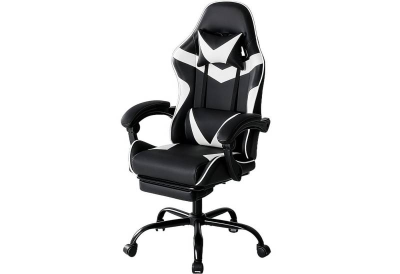 Fanttik Gaming-Stuhl Gaming Stuhl, Bürostuhl Ergonomisch mit Fußstütze, Kopfstütze und Lordosenstütz, 10 cm Höhenverstellung Fanttik Gaming-Stuhl Gaming Stuhl, Bürostuhl Ergonomisch mit Fußstütze, Kopfstütze und Lordosenstütz, 10 cm Höhenverstellung von Fanttik