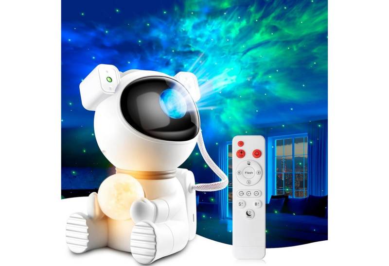 Fanttik LED Nachtlicht LED Sternenhimmel, Galaxy Projektor Lampe,360°drehbar, Nebula, LED fest integriert, Astronaut Projektor Galaxy Nachtlicht mit Nebula, Timer, Fernbedienung von Fanttik