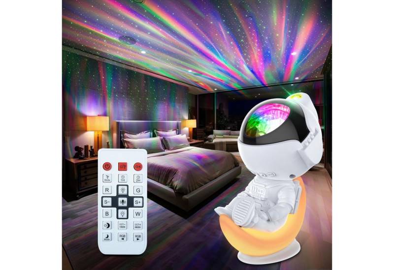 Fanttik LED-Sternenhimmel Astronaut Projektor Sternenhimmel Projektor Kinder, Aurora Lampe mit Dimmbar, Timer und Fernbedienung, Nordlicht für Schlafzimmer Kinder und Erwachsene von Fanttik