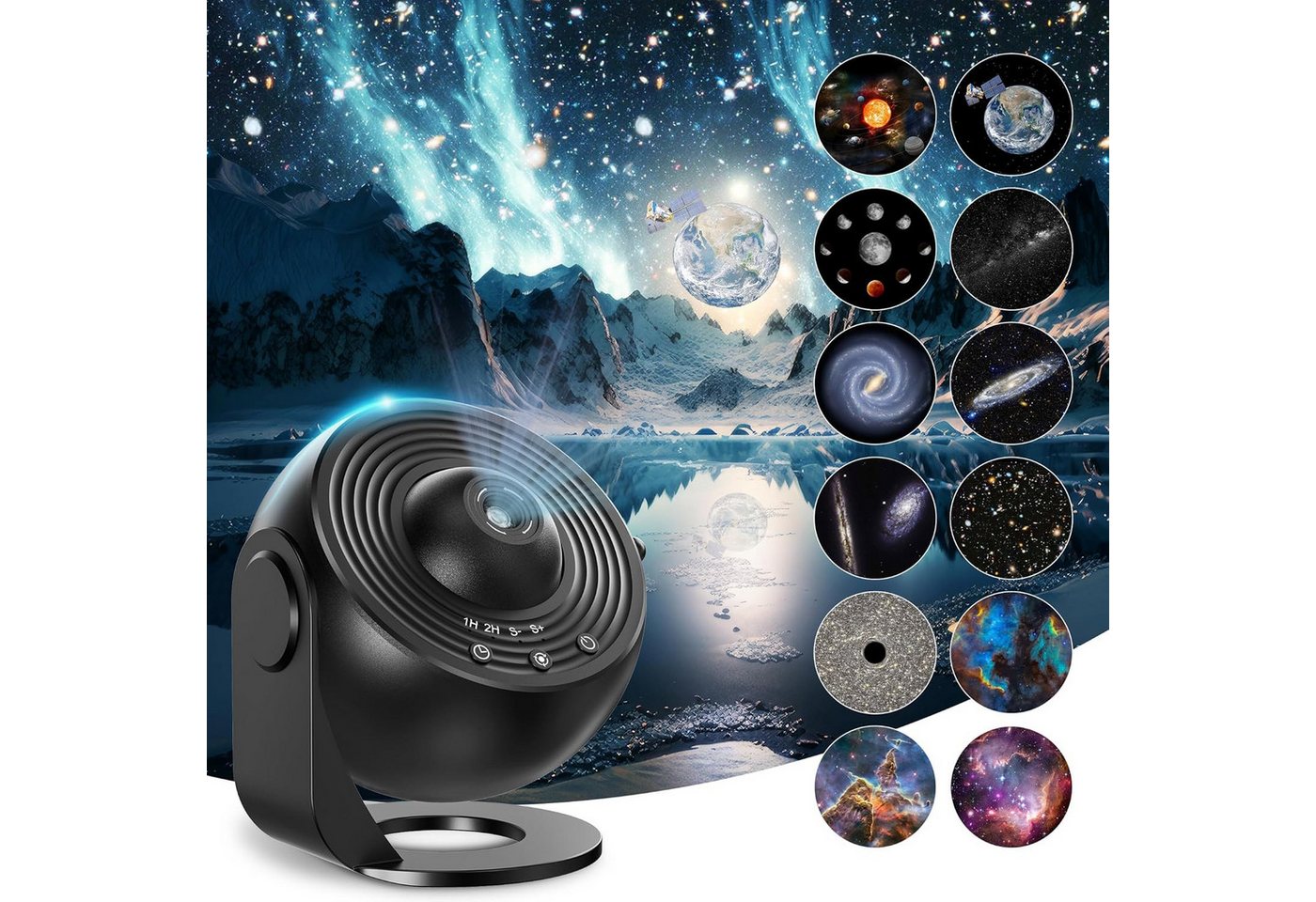 Fanttik LED-Sternenhimmel LED Nachtlicht 360 Drehbare 13 in 1 Planetarium Galaxie Projektor, Deckenprojektion Lampe Kindernachtlichte Erwachsene Schlafzimmer Party Fanttik LED-Sternenhimmel LED Nachtlicht 360 Drehbare 13 in 1 Planetarium Galaxie Projektor, Deckenprojektion Lampe Kindernachtlichte Erwachsene Schlafzimmer Party von Fanttik