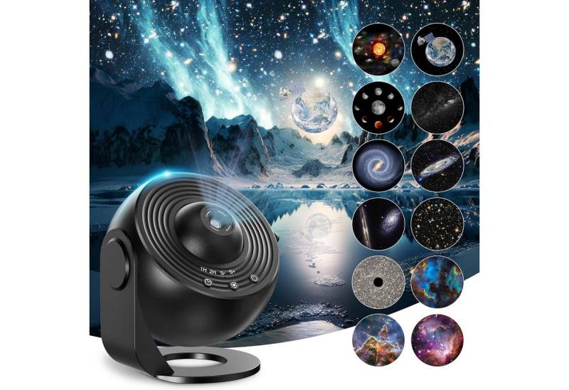 Fanttik LED-Sternenhimmel LED Nachtlicht 360 Drehbare 13 in 1 Planetarium Galaxie Projektor, Deckenprojektion Lampe Kindernachtlichte Erwachsene Schlafzimmer Party von Fanttik