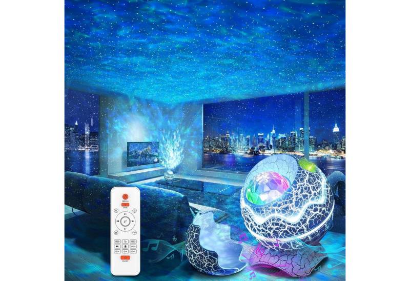 Fanttik LED-Sternenhimmel Sternenhimmel Projektor mit Musikplayer Nachtlicht Aurora Effekt, LED Nachtlicht Polarlicht mit Fernbedienung, Weisse Rauschen Timer und Sternen für Kinder Erwachsene Deko von Fanttik