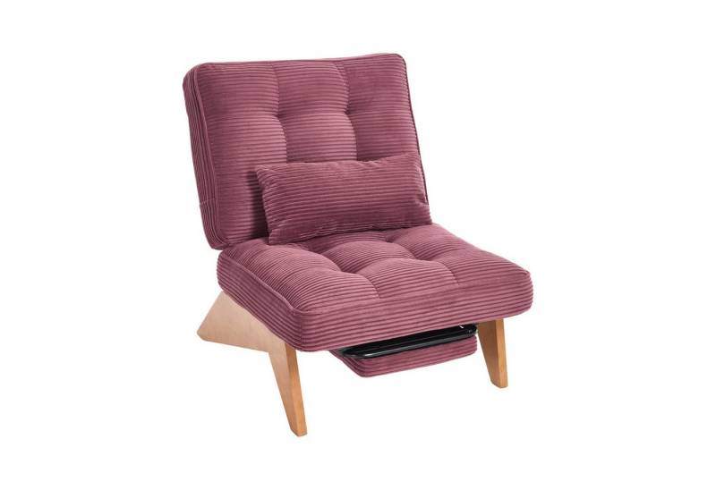 Fanttik Loungesessel Relaxsessel aus Kord,mit Fußstütze & Lendenkissen (verstellbare Rückenlehne, integrierte ausziehbare Fußstütze, 1-St), für Wohnzimmer/Schlafzimmer/Studierzimmer/Restaurant/Büro von Fanttik