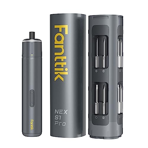 Fanttik S1 Pro 3.7V Magnetische Electric Screwdriver, Leistungsstarkes-Schraubendreher-Set mit 16 Bits, Einstellbare 3 Drehmomente bis zu 6 Nm, 2000-mAh-Akku, Geeignet für die Möbel/Computerreparatur von Fanttik