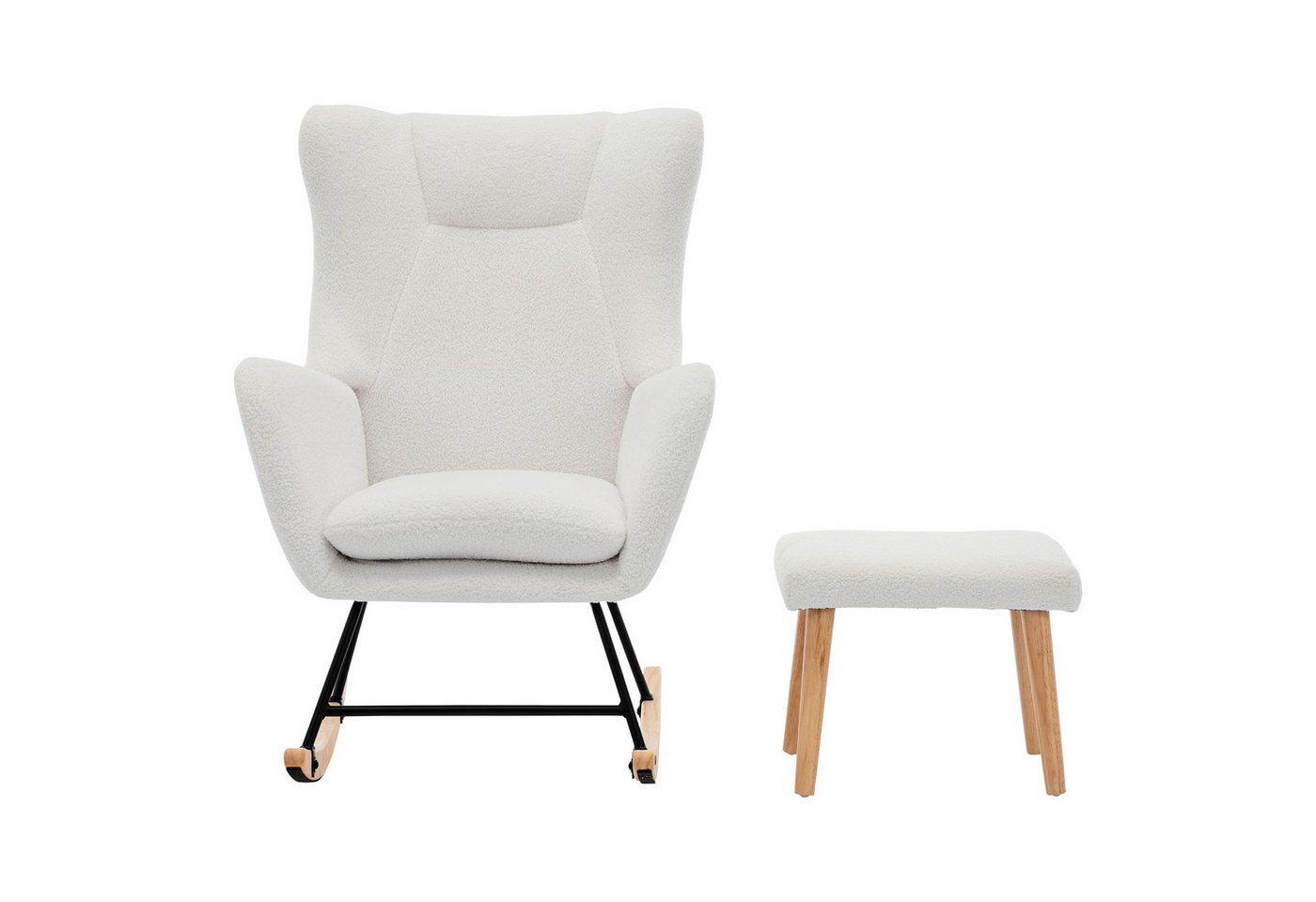 Fanttik Schaukelstuhl inklusive 1 Fußstütze (Set), 2er Set von Fanttik