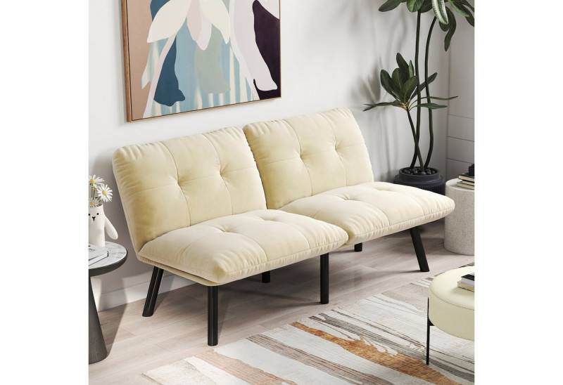 Fanttik Schlafsofa 2-Sitzer Doppelsofa klappbares Sofabett Futon-Couch mit Schlaffunktion, Verstellbare Rückenlehne und Armstützen für individuellen Sitzkomfort, platzsparendes Gästebett für Schlafzimmer, Wohnzimmer Fanttik Schlafsofa 2-Sitzer Doppelsofa klappbares Sofabett Futon-Couch mit Schlaffunktion, Verstellbare Rückenlehne und Armstützen für individuellen Sitzkomfort, platzsparendes Gästebett für Schlafzimmer, Wohnzimmer von Fanttik