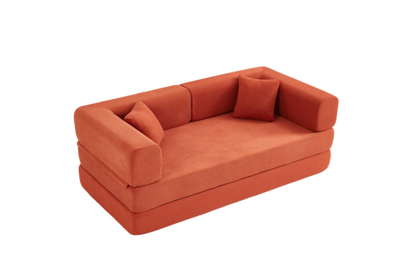 Fanttik Schlafsofa klappbare Matratze mit festem Rahmen, bequemer ausklappbarer Futon, Schlafsofa mit zylindrischem Kissen, klappbare Cordmatratze, Bodensofa/Lounge-Couch für Wohnzimmer,Schlafzimmer,Lounge oder Studio Fanttik Schlafsofa klappbare Matratze mit festem Rahmen, bequemer ausklappbarer Futon, Schlafsofa mit zylindrischem Kissen, klappbare Cordmatratze, Bodensofa/Lounge-Couch für Wohnzimmer,Schlafzimmer,Lounge oder Studio von Fanttik