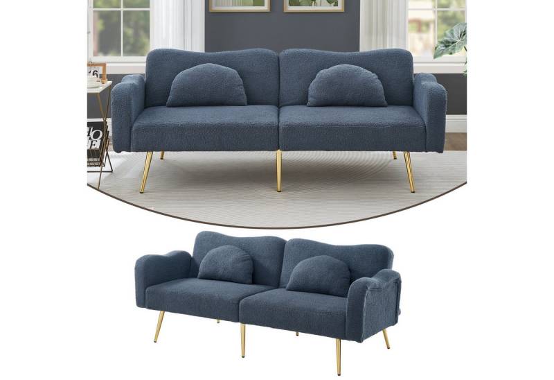 Fanttik Schlafsofa mit Bettfunktion,Modernes Zweisitzersofa mit verstellbarer Rückenlehne, Bettsofa,Klappsofa,Gästebett, verstellbarem Winkel, Multifunktionales 2-in-1-Möbelstück Sofabett von Fanttik