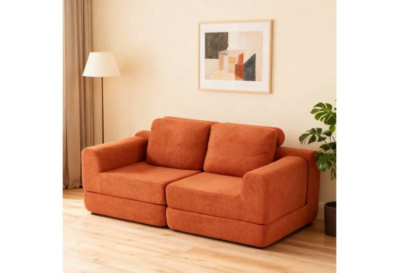Fanttik Schlafsofa modernes Doppel-Klappschlafsofa Bettsofa mit Schlaffunktion Sofa, multifunktionaler Schlafsessel mit Memory Foam und Rückenstütze, tragbares Futonsofa für Wohnzimmer, Schlafzimmer oder kleine Räume von Fanttik