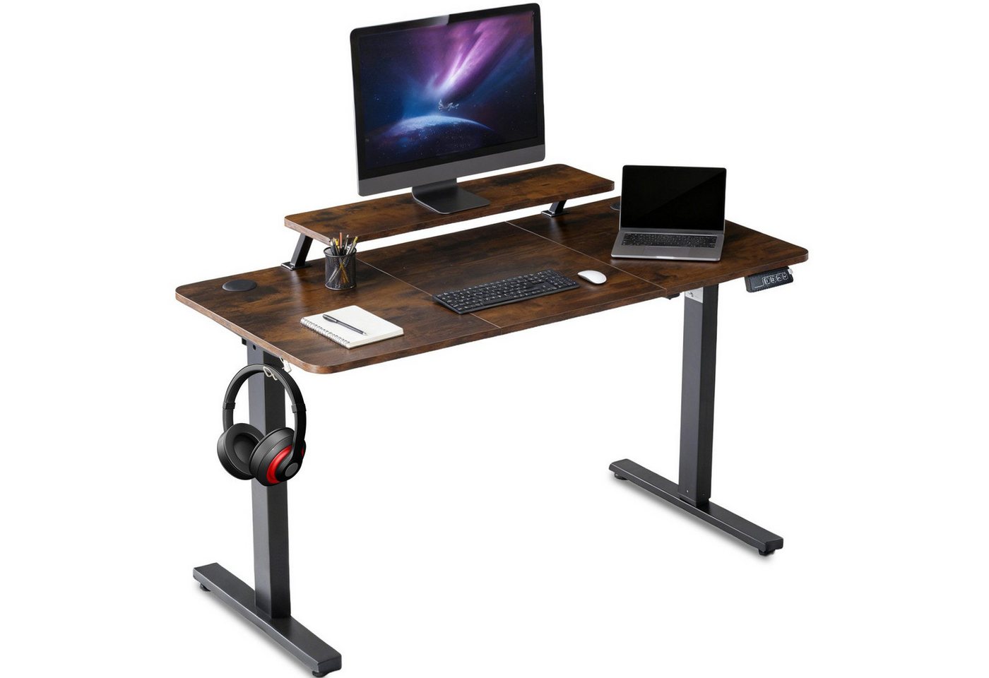 Fanttik Schreibtisch Höhenverstellbarer Elektrisch Memory-Funktion, Computertisch mit Monitorständer, stufenlos verstellbar,120/140/160 cm Fanttik Schreibtisch Höhenverstellbarer Elektrisch Memory-Funktion, Computertisch mit Monitorständer, stufenlos verstellbar,120/140/160 cm von Fanttik