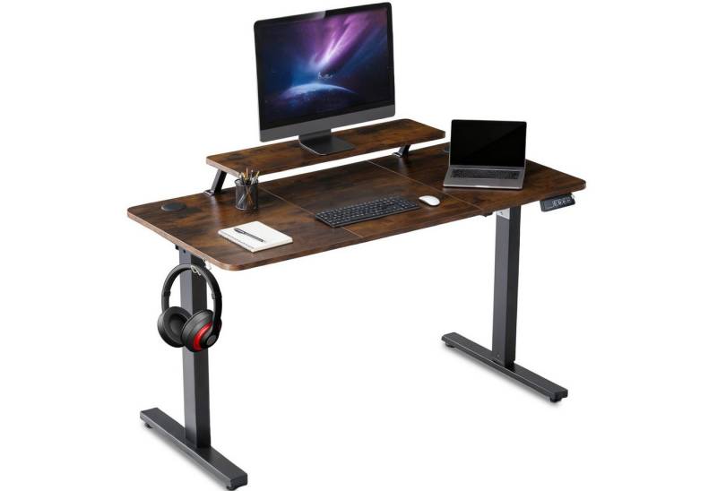 Fanttik Schreibtisch Höhenverstellbarer Elektrisch Memory-Funktion, Computertisch mit Monitorständer, stufenlos verstellbar,120/140/160 cm Fanttik Schreibtisch Höhenverstellbarer Elektrisch Memory-Funktion, Computertisch mit Monitorständer, stufenlos verstellbar,120/140/160 cm von Fanttik