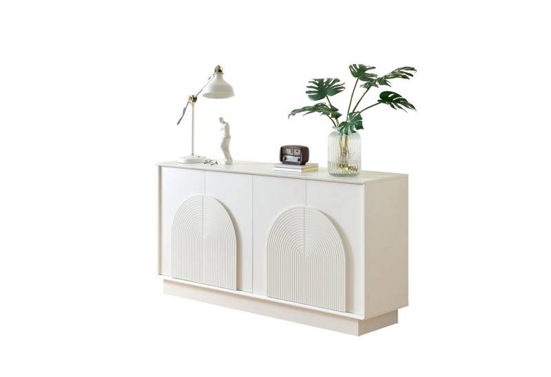 Fanttik Sideboard Schlafzimmer, Aufbewahrungsschrank (Packung, 1 set), 4-Türiger Aufbewahrungsschrank für Wohnzimmer & Esszimmer von Fanttik