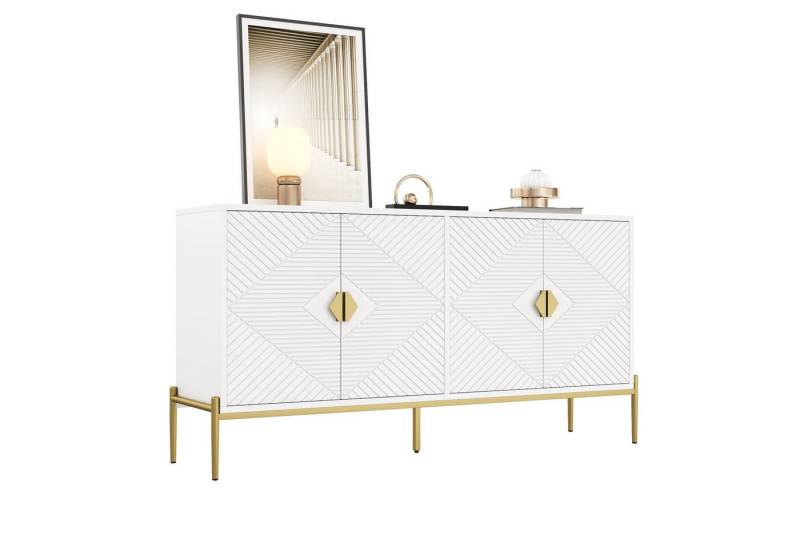 Fanttik Sideboard Schränke, Lagerschränke, Kommode (Set, 1 er set), geeignet für Wohnzimmer/Esszimmer/Eingang, 162 x 40 x 80cm von Fanttik
