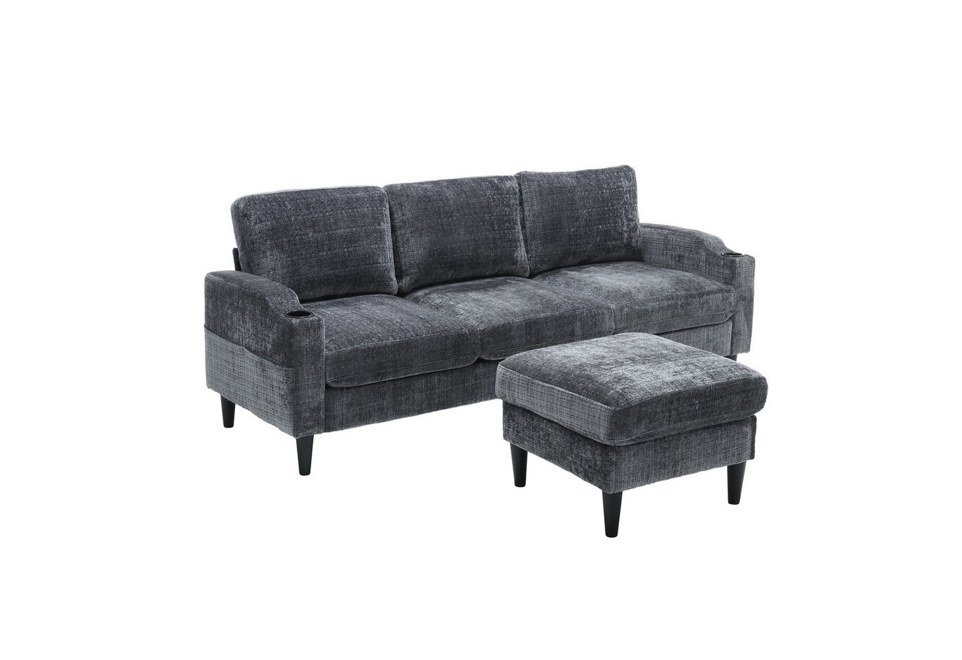 Fanttik Sofa Elegantes Sofa mit Hocker & Stauraum bequemen Fanttik Sofa Elegantes Sofa mit Hocker & Stauraum bequemen von Fanttik