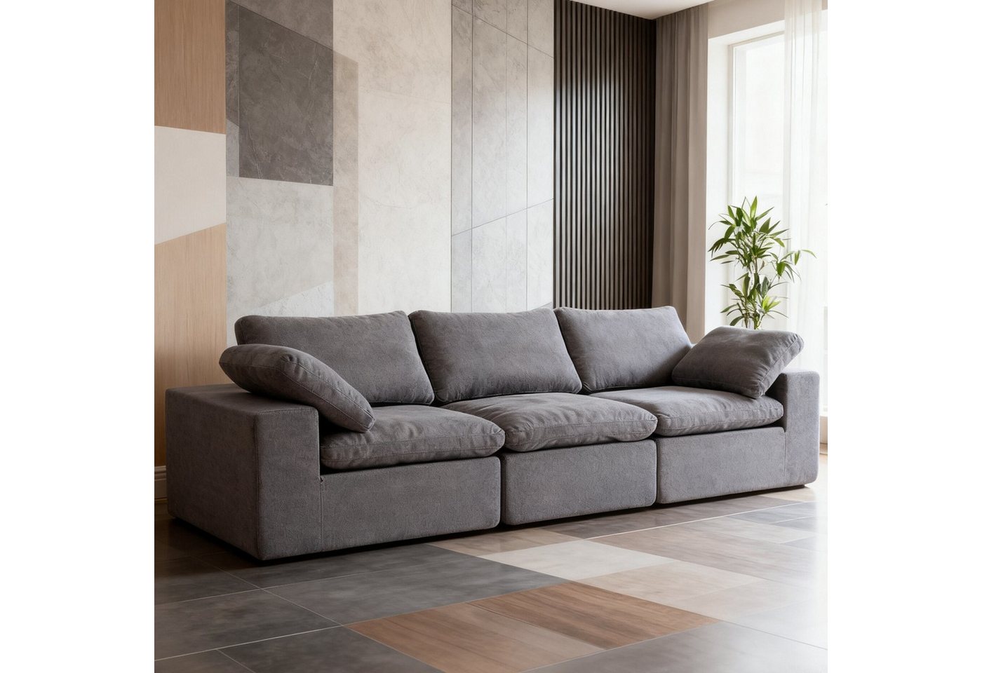 Fanttik Sofa Loungesofa,Cloud Modulares Sofa, gepolstertes Bodensofa mit tiefer Sitzfläche, Polstersofa für Schlafzimmer,Wohnzimmer,kein Zusammenbau erforderlich Fanttik Sofa Loungesofa,Cloud Modulares Sofa, gepolstertes Bodensofa mit tiefer Sitzfläche, Polstersofa für Schlafzimmer,Wohnzimmer,kein Zusammenbau erforderlich von Fanttik