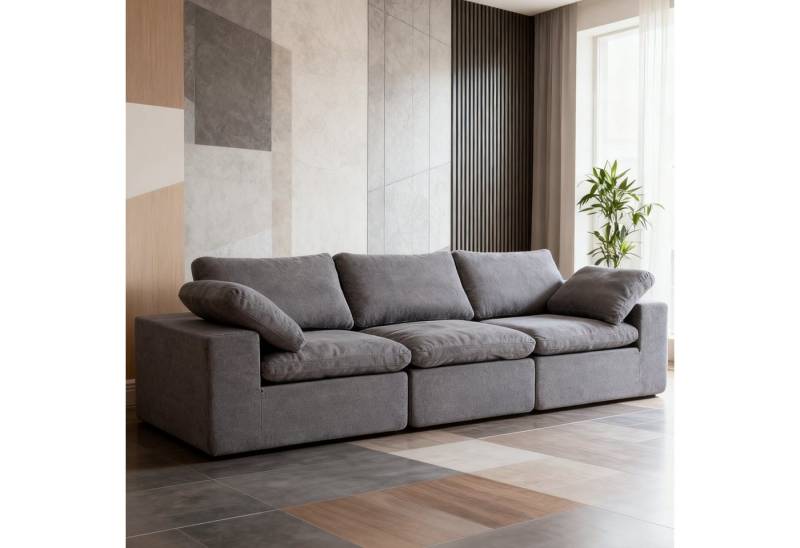 Fanttik Sofa Loungesofa,Cloud Modulares Sofa, gepolstertes Bodensofa mit tiefer Sitzfläche, Polstersofa für Schlafzimmer,Wohnzimmer,kein Zusammenbau erforderlich von Fanttik