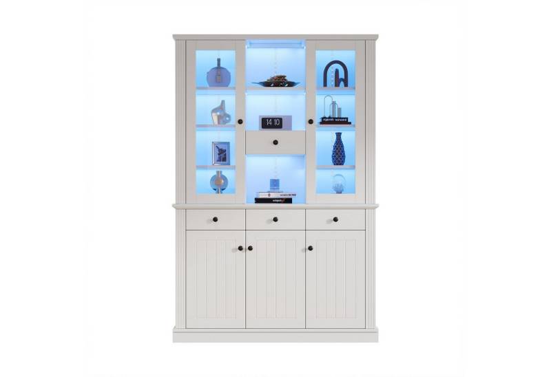 Fanttik Standvitrine Vitrine Glashängeschrank mit LED-Leuchten von Fanttik